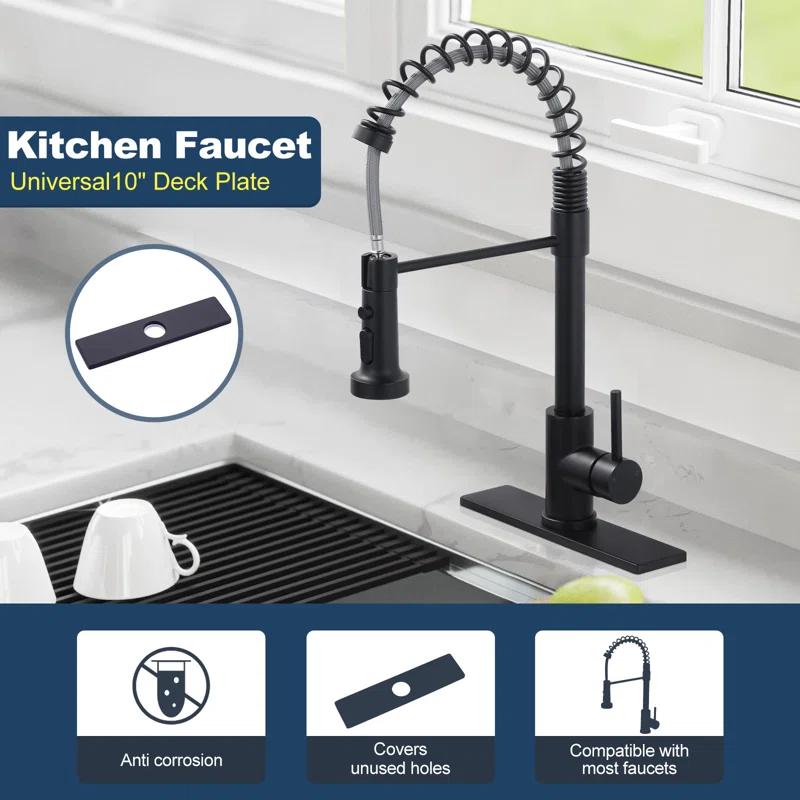 iVIGA VCC06B iVIGA 10" Sink Faucet Hole Cover Deck Plate