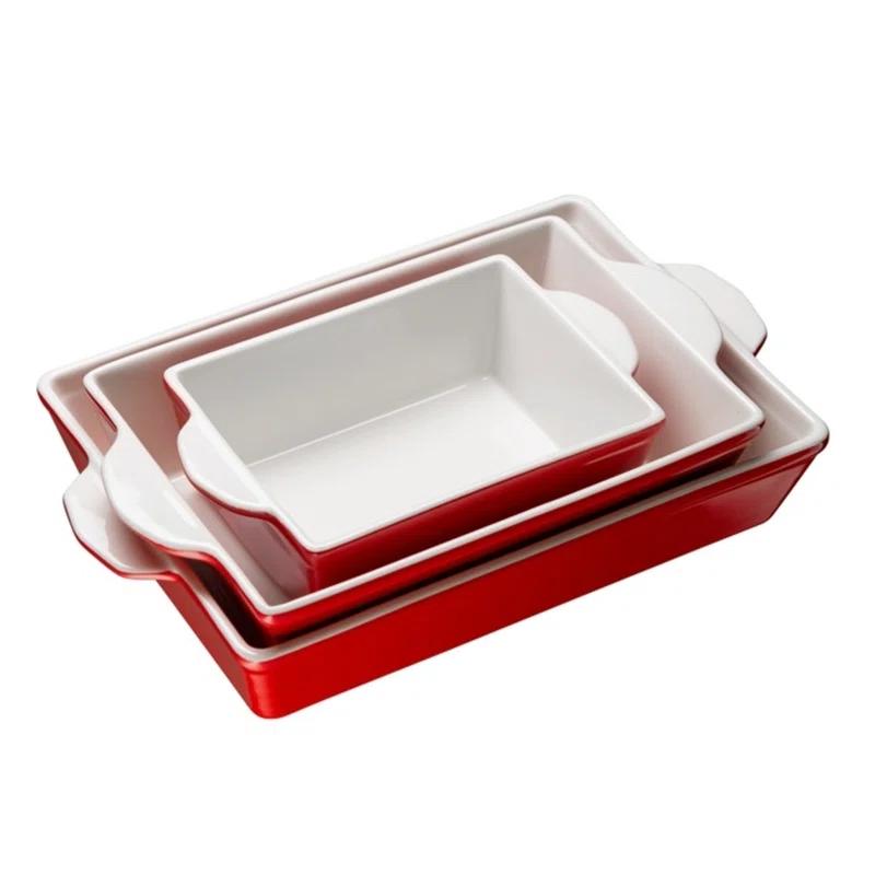 kook Kook 3-Piece Ceramic Bakeware Set