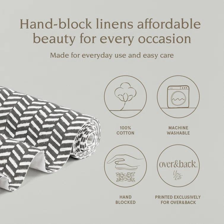 over&back Hand-Blocked Table Runner