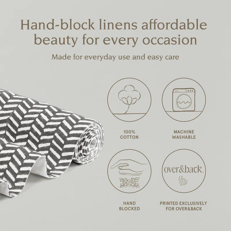 over&back Hand-Blocked Table Runner