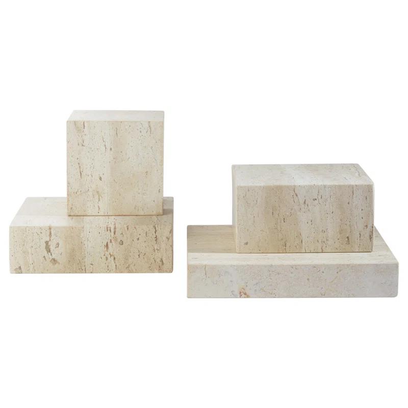 Studio A Home Travertine Cube Riser-Sm