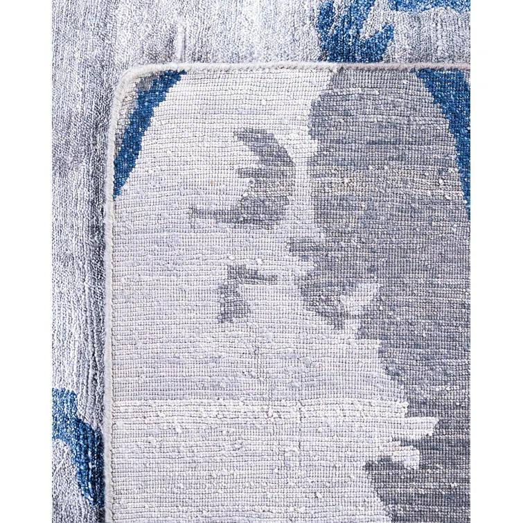 Solo Rugs Modern One-of-a-Kind Hand-Knotted Area Rug - Gray, 9' 1" x 12' 1" | Wayfair