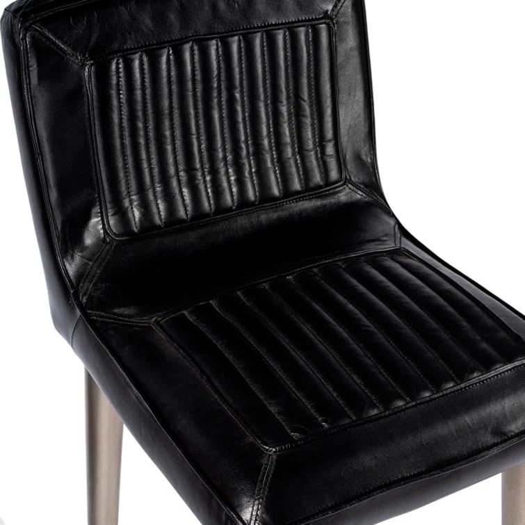 Butler Modern Maxwell Black Leather Bar Stool 4347034