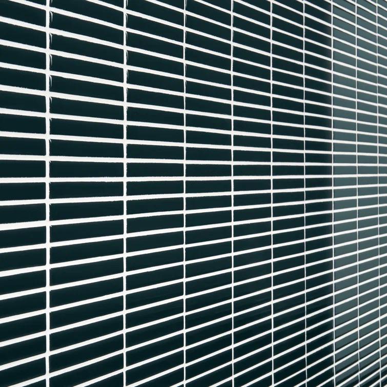 Monogram Stacked 11.19 In. X 11.9 In. Glossy Porcelain Mosaic Floor And Wall Tile (0.92 Sq. Ft. / Each)