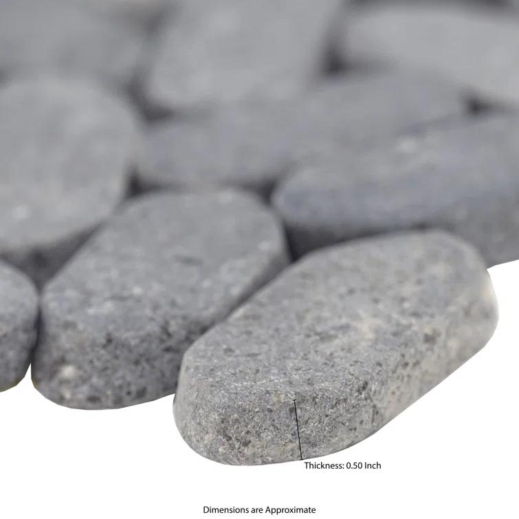 Ackland 12" x 12" Natural Stone Pebbles/Rocks Mosaic Floor & Wall Tile