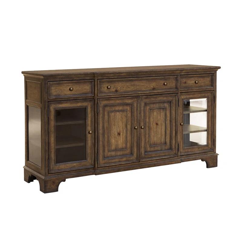 Pulaski Furniture Revival Row 3-Drawer Buffet with Cabinet Doors