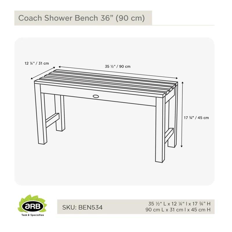 ARB Teak & Specialties Teak Shower Bench