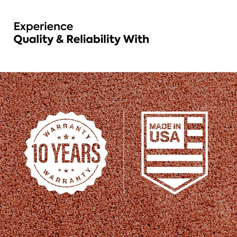 Furnish My Place Modern Plush Pet and Kids Friendly Solid Color Rust Area Rugs, Stain & Fade Resistance, Made in USA, Perfect for Living Room, Dining Room, Bedroom, Playroom and Kidsroom, Event, Wedding Rug