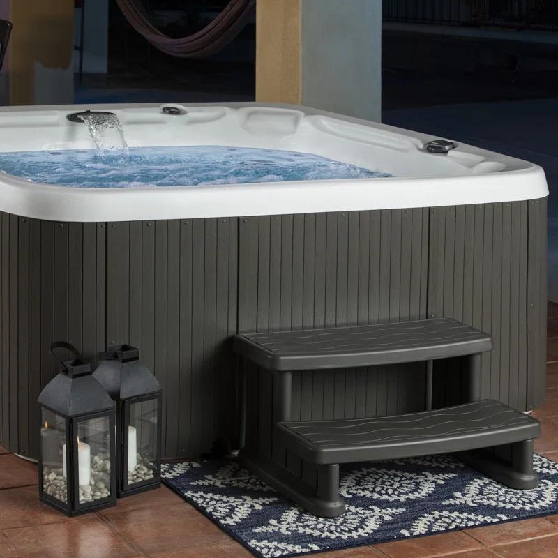 Lifesmart Spas and Saunas Lifesmart Spa Step for Square and Round Hot Tubs