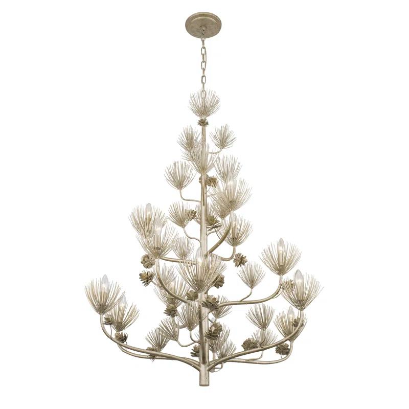 12 - Light Dimmable Tiered Chandelier