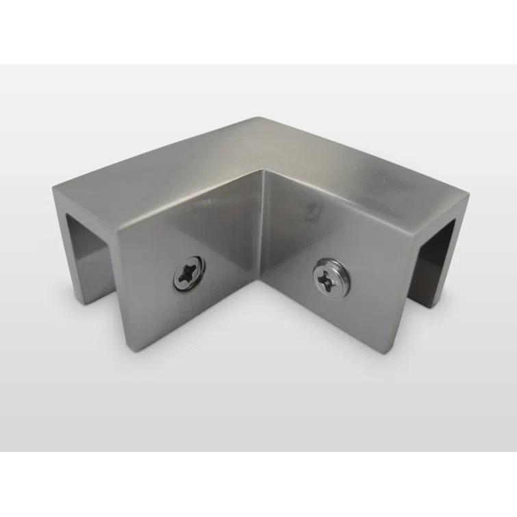 Glass Warehouse Illume 58 in. x 38 in. x 78 in. 90-degree Fully Frameless Wall Hinged Glass Shower Enclosure 90-WH-58-38-BN