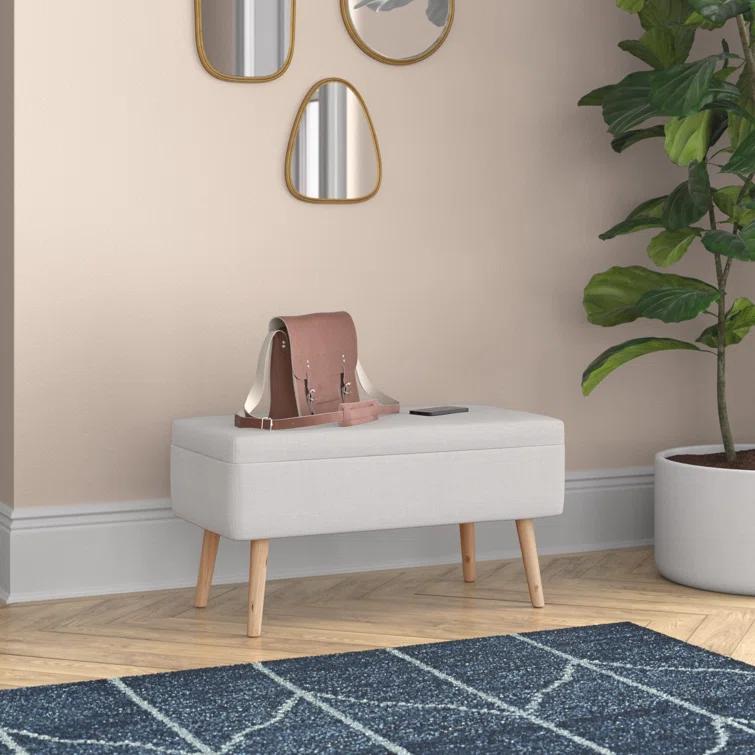 Mercury Row® Beyers Fabric Upholstered Storage Bench