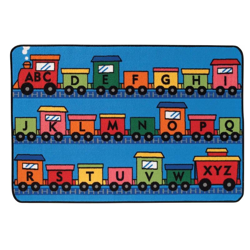 Carpets for Kids KID$ Value Rugs™ Tufted Blue/Red/Orange Area Rug