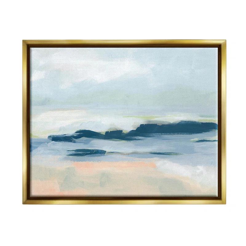 Stupell Industries " Abstract Beach Coast Landscape " by June Erica Vess Painting Print
