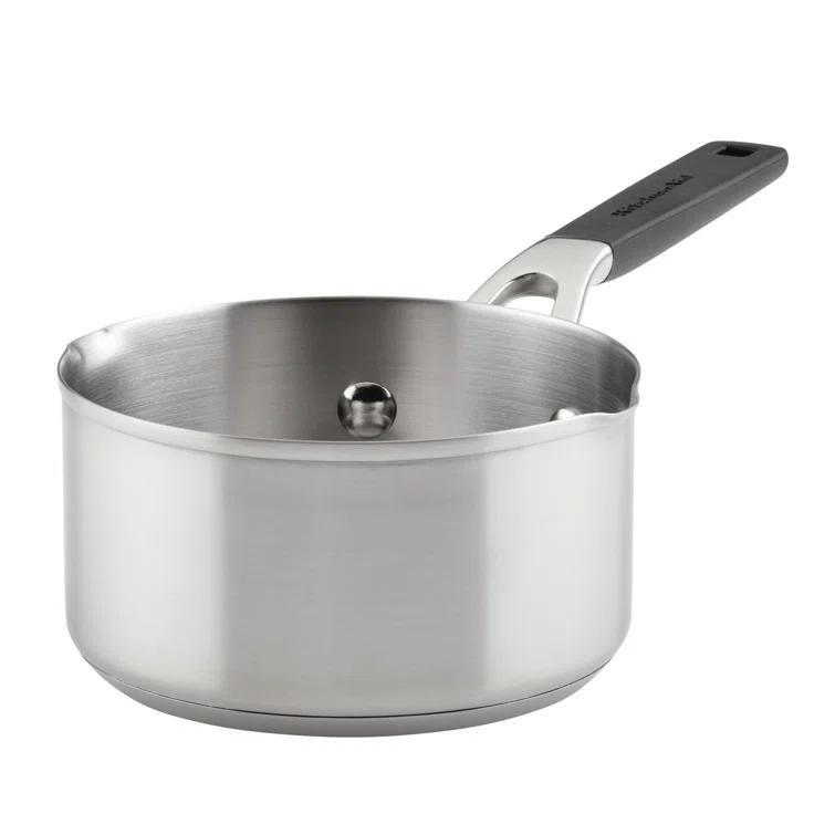 KitchenAid® KitchenAid Stainless Steel Induction Sauce Pan with Pour Spouts, 1 Quart