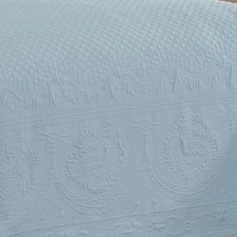 Historic Charleston King Charles Matelasse Traditional Cotton Floral Coverlet