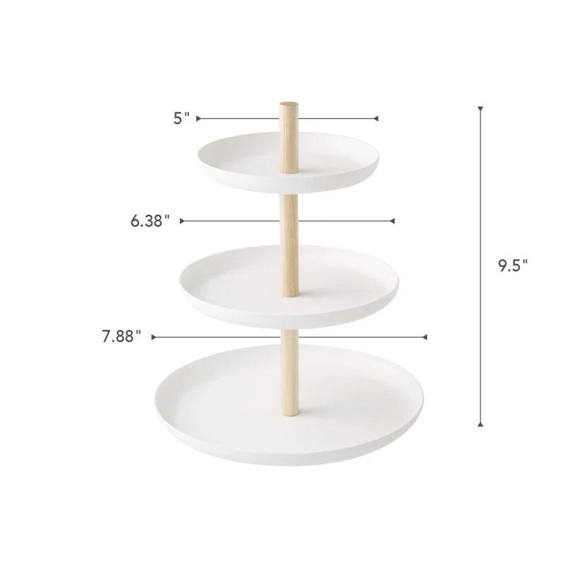 Yamazaki Home Tosca Yamazaki Home 3-Tier Food Serving Stand, Appetizer & Dessert Tray Party Organizer