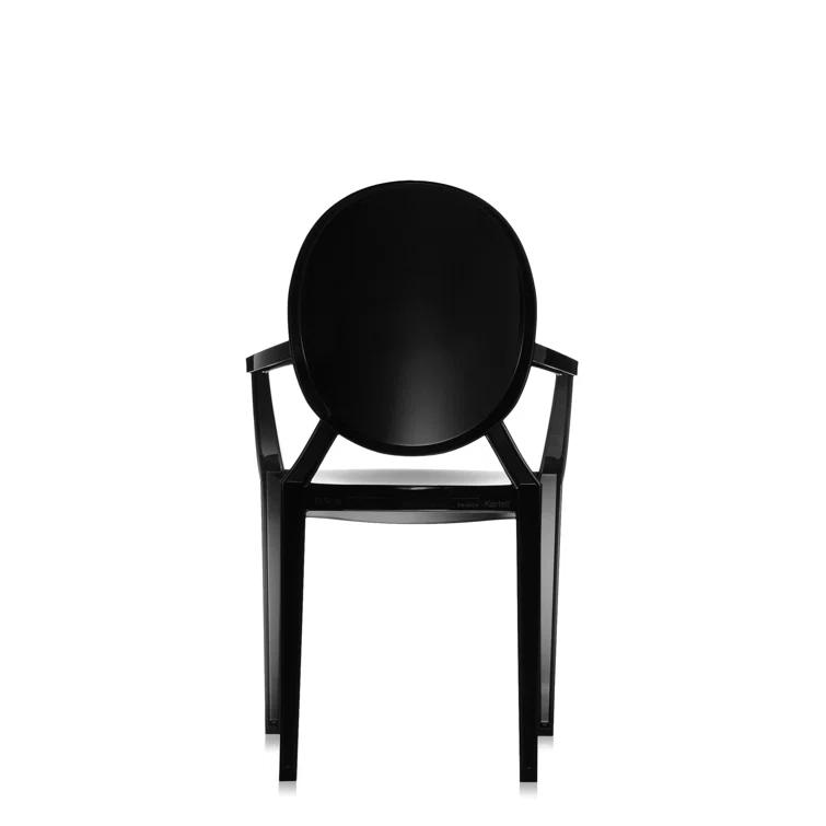 Louis Ghost Polycarbonate 2.0 Outdoor Stacking Dining Armchair (Set of 2)