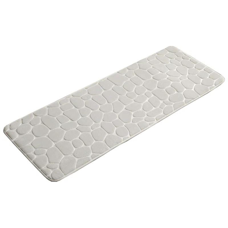 Evideco Pebble Runner Mat - Memory Foam - 48"L x 18"W for Kitchen, Bathroom and more
