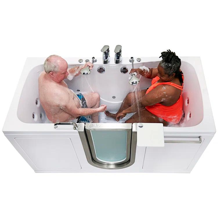 Ella Walk In Baths Escape 72'' x 36'' Walk-in Acrylic Bathtub with Faucet 93285-22Ph