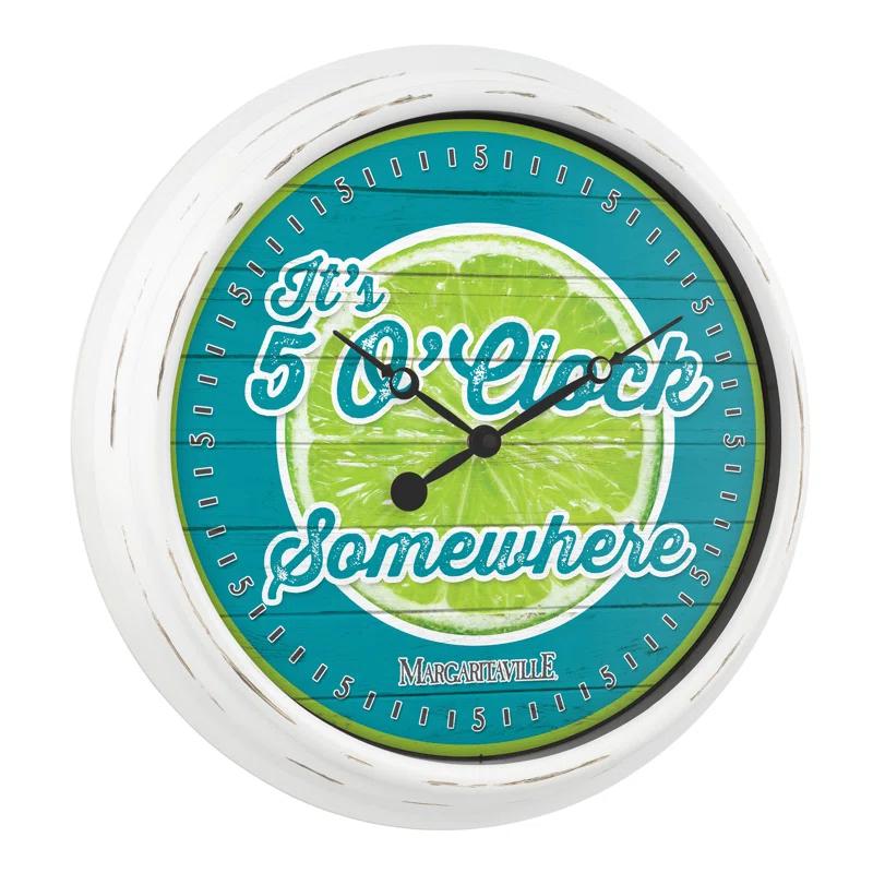 La Crosse Technology Margaritaville 5 O'clock Somewhere 15.75" Wall Clock