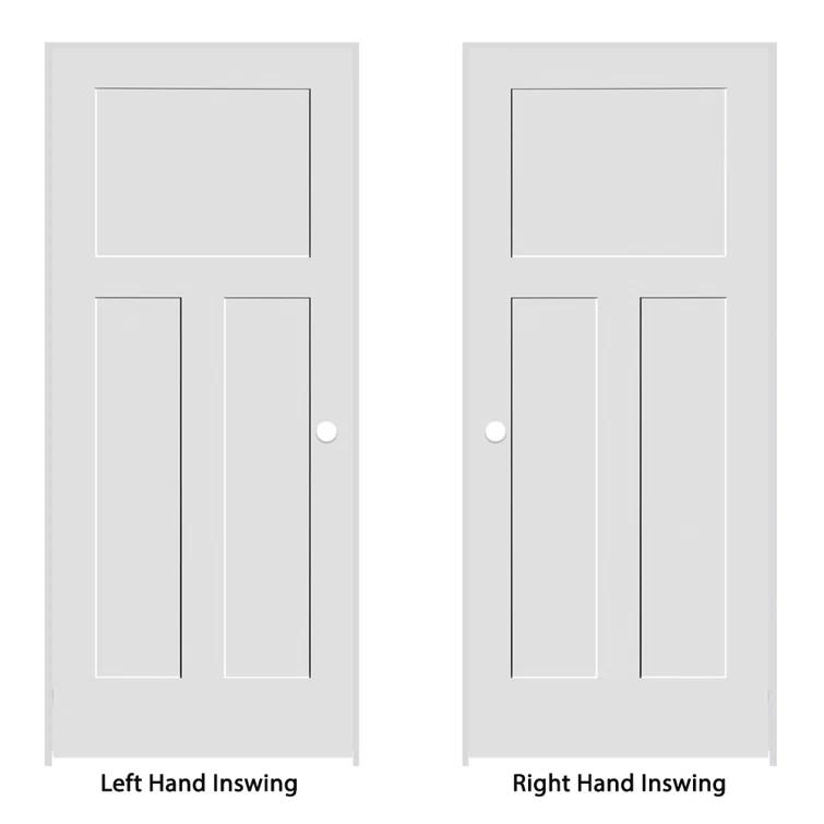 Trimlite Primed 3 Craftsman Panel Interior Shaker Door Prehung with 4-9/16" Jambs