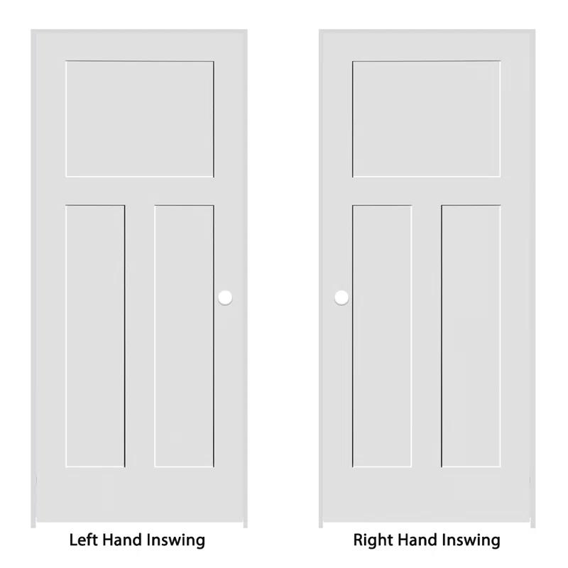 Trimlite Primed 3 Craftsman Panel Interior Shaker Door Prehung with 4-9/16" Jambs
