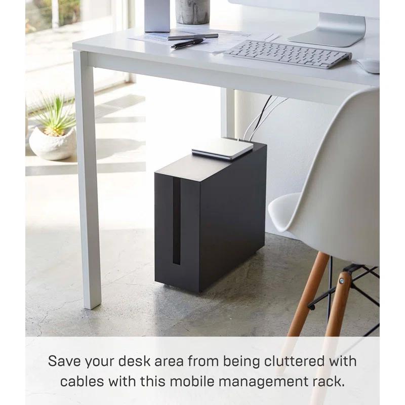 Tower Yamazaki Home Rolling Cable Management Cord Power Strip/Surge Protector Storage Organizer
