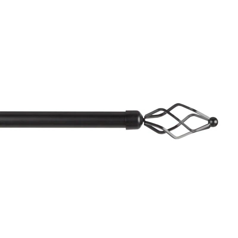 Amalgamated Textiles Exclusive Home Lancelot 1" Window Curtain Rod and Finial Set, Adjustable