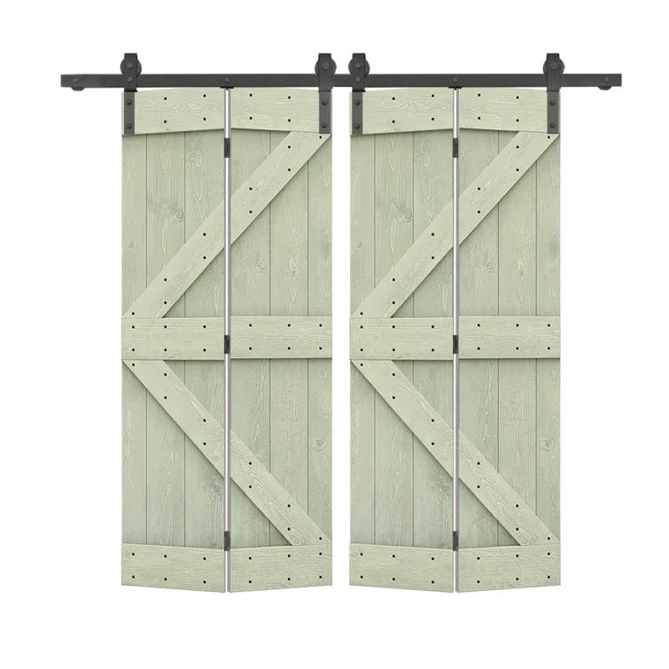 Calhome 84'' Solid Wood Barn Doors Barn Door | Wayfair