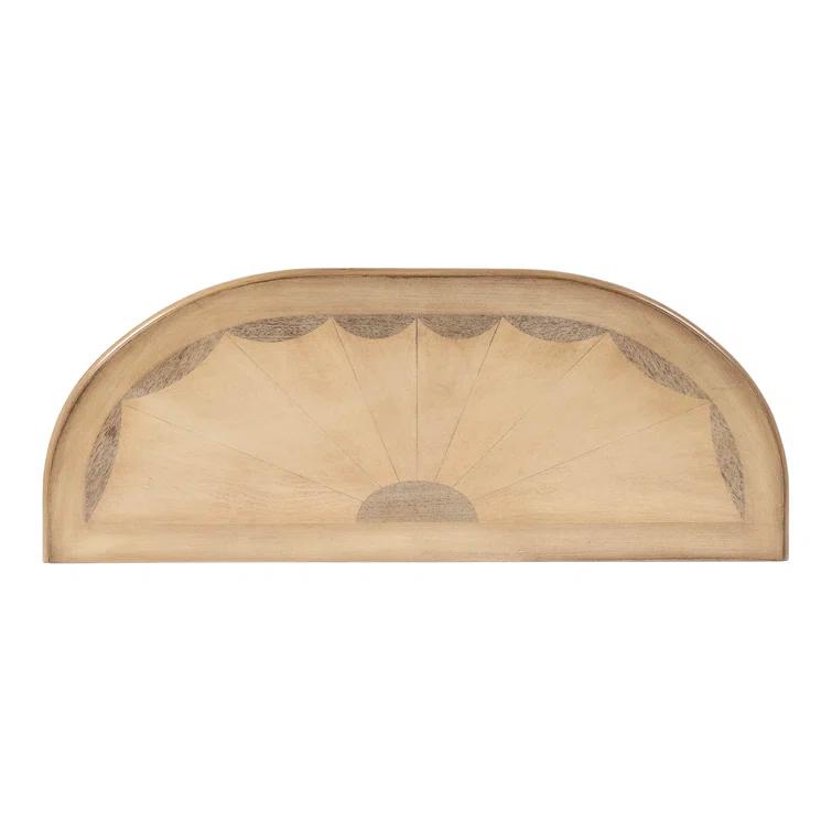 Butler Specialty Kimball 36" Demilune Wood Console Table In Antique Beige