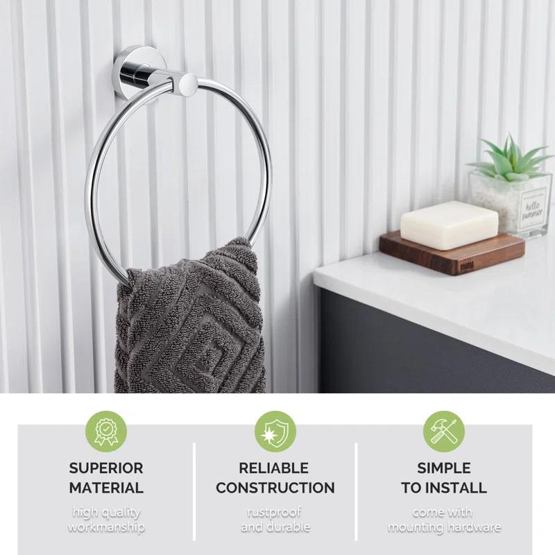 AngleSimple AE101 Wall Mounted Stainless Steel Bathroom Towel Ring