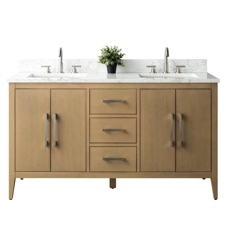 Vanity Art 60" Double Bathroom Vanity Set