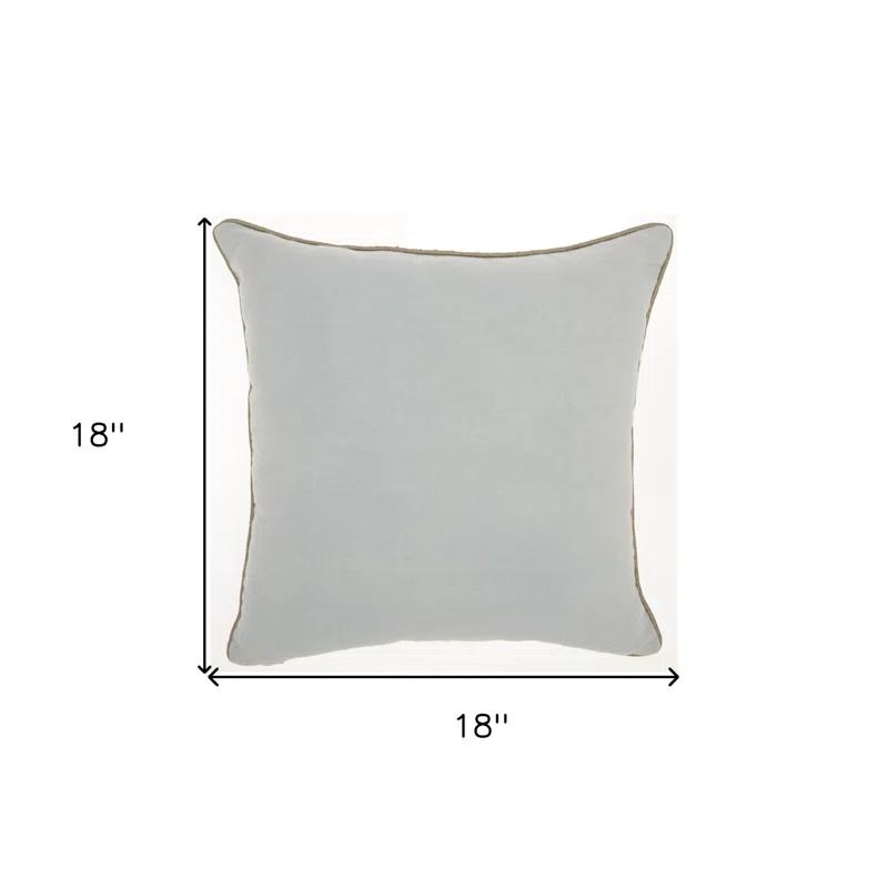 Mina Victory 18" Periwinkle Cotton Throw Pillow