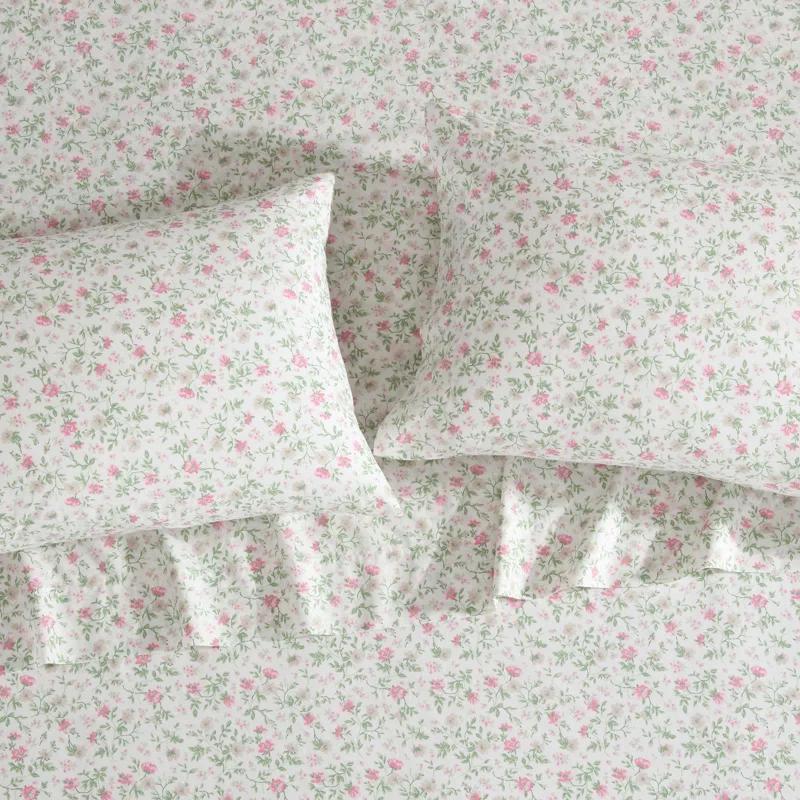 Laura Ashley Printed Cotton Percale Sheet Set