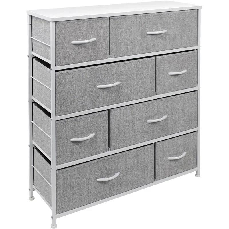 Sorbus Sorbus 8 Drawers Dresser with Steel Frame and Wood Top