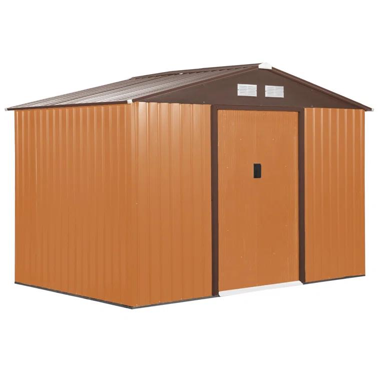 Outsunny 7 ft. W x 4 ft. D Stainless Steel Tool Shed