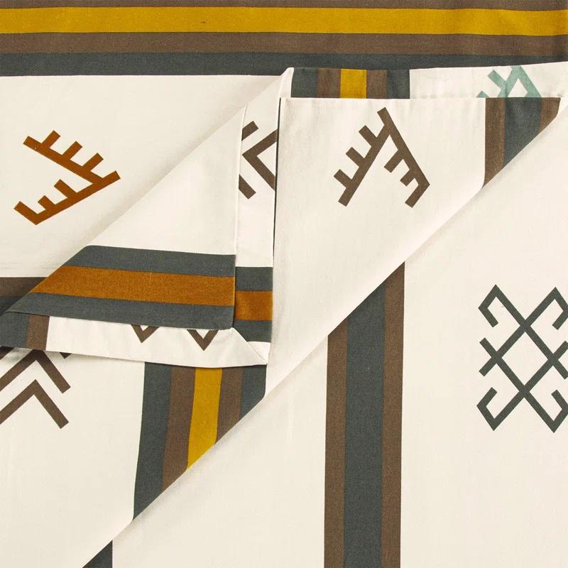 HiEnd Accents Toluca Canvas Canvas Geometric Southwestern Style Comforter Set