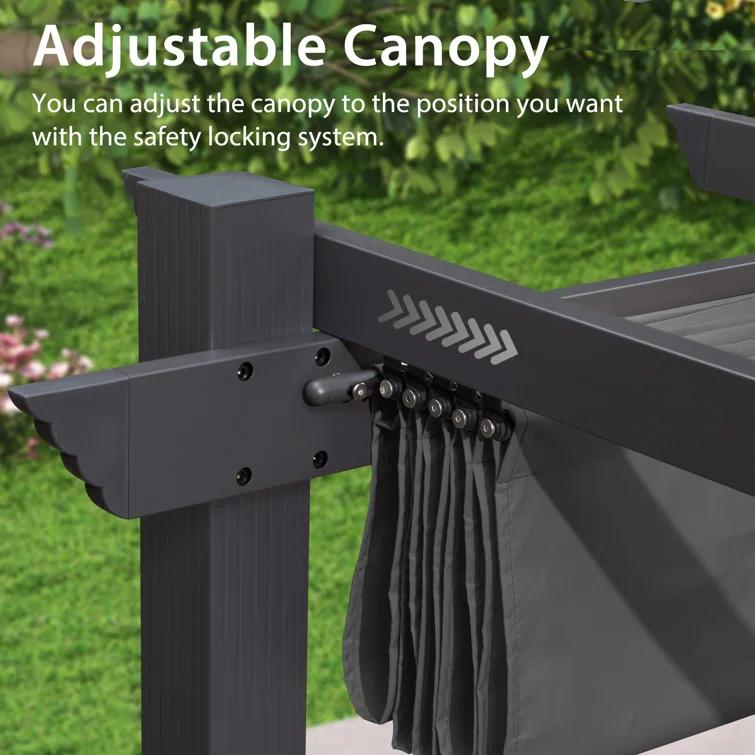 Purple Leaf Aluminum Pergola with Canopy