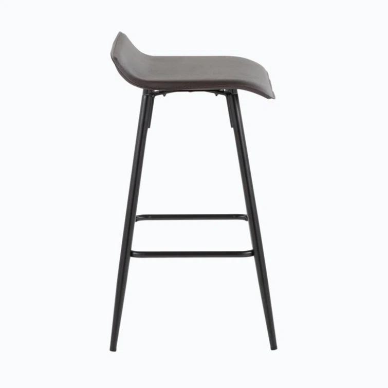 Wenty Upholstered Counter Stool with Metal Frame (Set of 2)