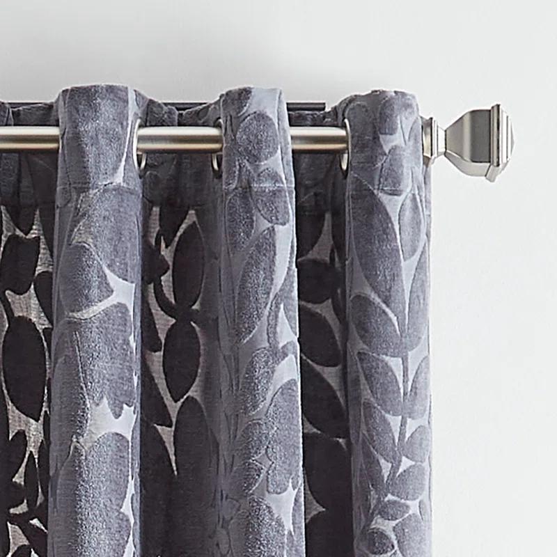 Martha Stewart Martha Stewart Sherwood Velvet Grommet Teal Curtain Panel Pair (Set Of 2) (Set of 2)