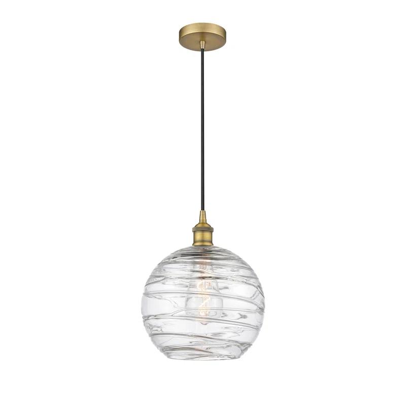 Innovations Lighting Athens Deco Swirl 1 - Light Single Drop Pendant Pendant