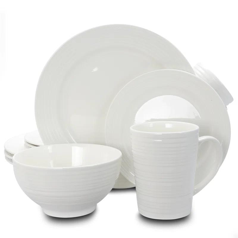 Gibson Amelia Court 16 Piece Dinnerware Set, Service for 4