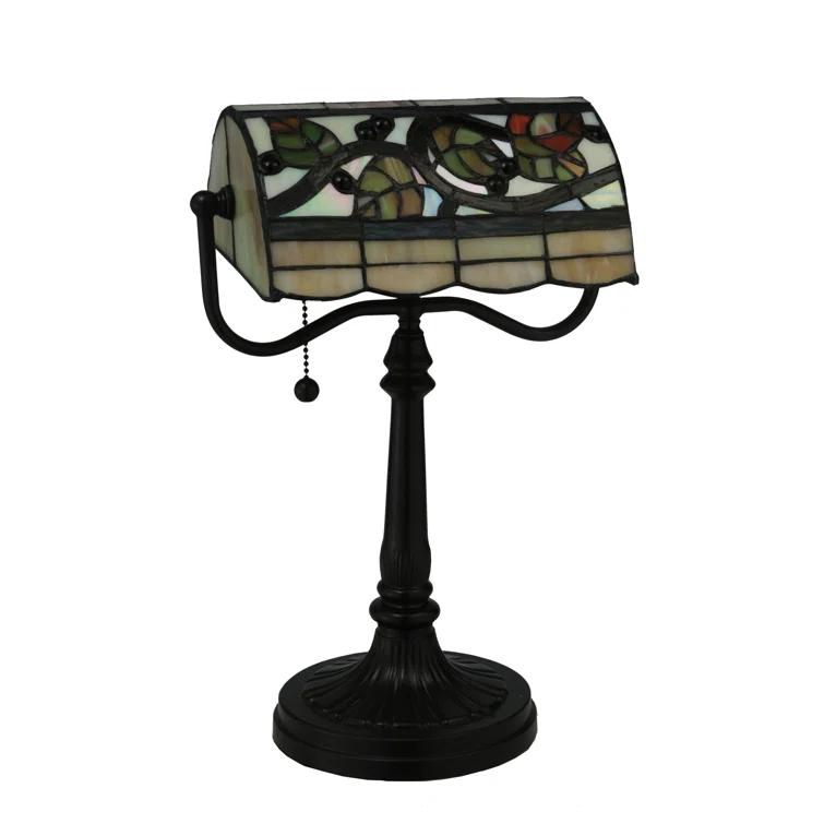Meyda Lighting Meyda Tiffany & Stained Glass Metal Bankers Lamp