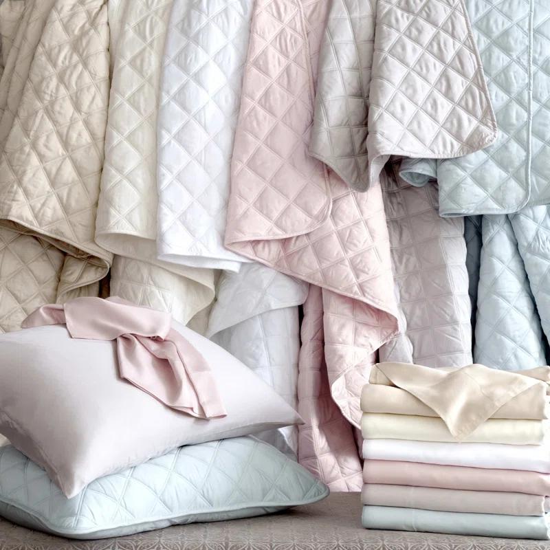 Pine Cone Hill Quilted Silken Solid Coverlet