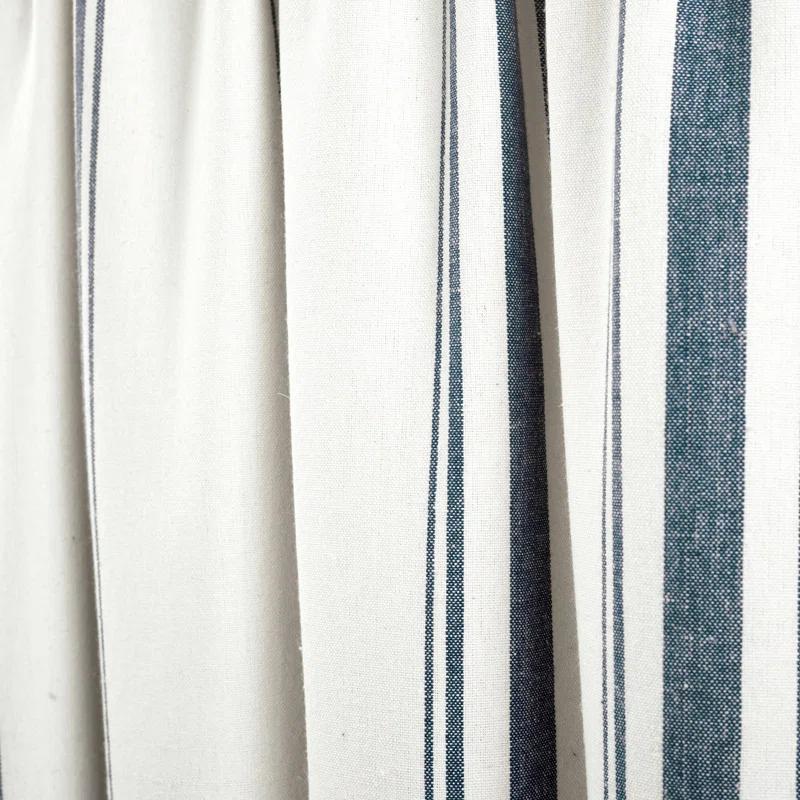 Lush Decor Farmhouse Stripe Striped Ruffled 52'' W Window Valance