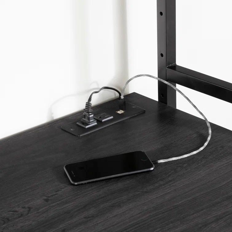South Shore Kozack Floating Wall-Mounted Desk with Metal Legs