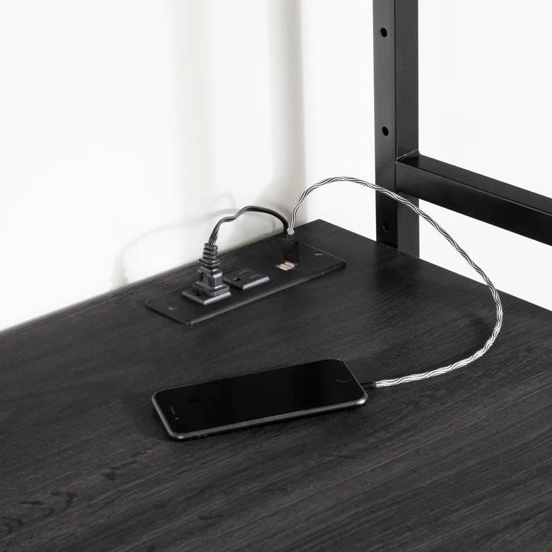 South Shore Kozack Floating Wall-Mounted Desk with Metal Legs