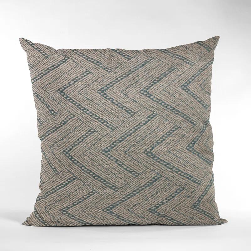 Plutus Brands Triangles Geometric Linen Indoor/Outdoor Reversible Throw Pillow