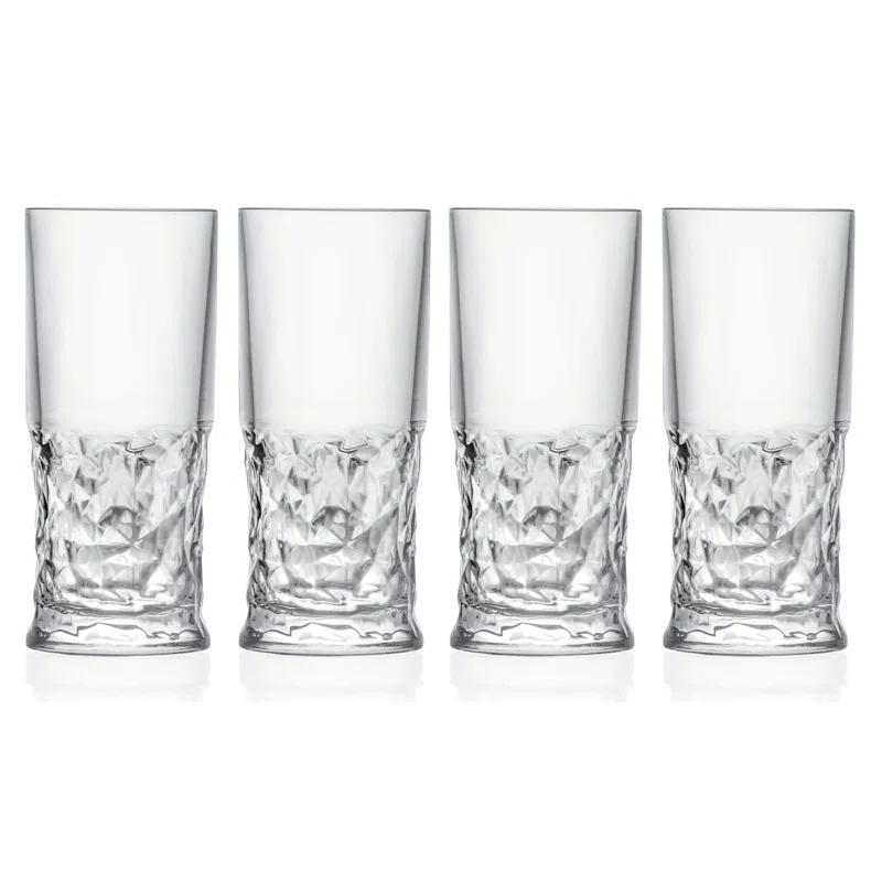 Barski Highball Glass - Drinking Glasses - Set of 4 -  Tumbler - Bar Glassware, 11 oz, Made in Europe (Set of 4)